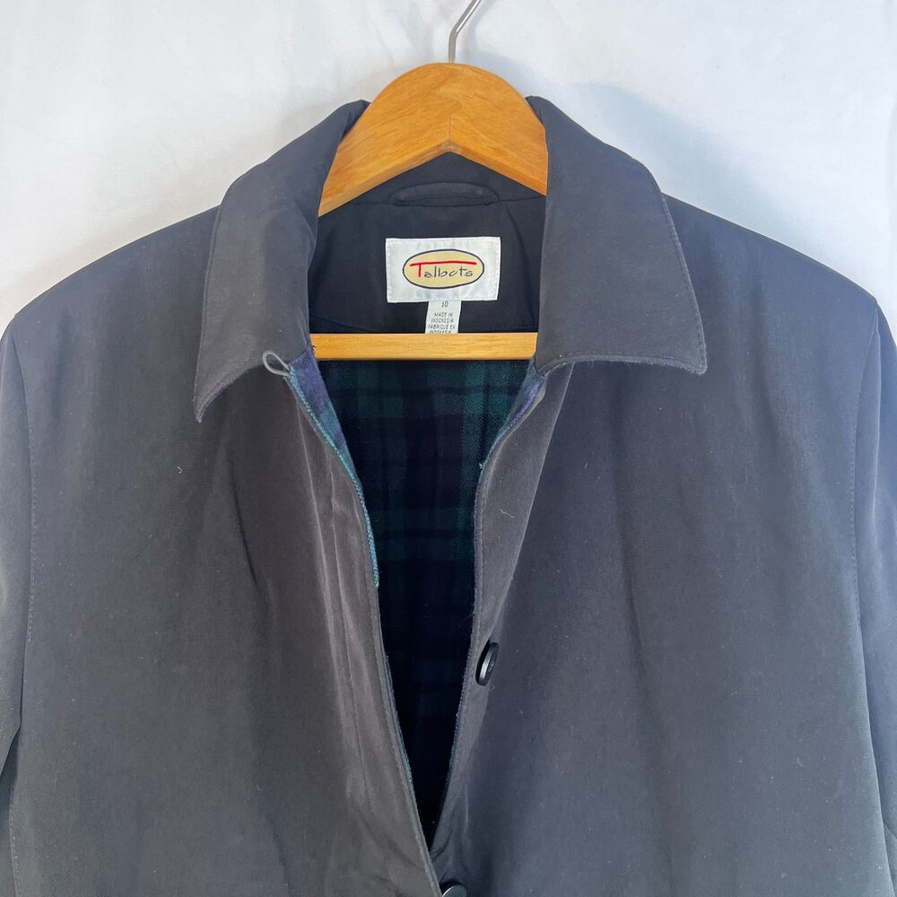 Talbots Black Basic Lightweight Short Trench Jack… - image 3